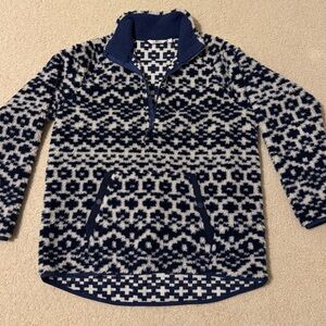 Vineyard Vines Navy and Cream Geometric Fleece